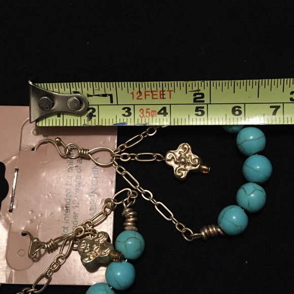CRAVE Faux Turquoise Dangle Earrings - Picture 9 of 9